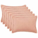 vidaXL Poťah na podložku 6 pcs HOUTEN Ružová 40 x 60 cm Bouclé