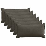 vidaXL Poťah na podložku 6 ks HOUTEN Antracitová 40 x 70 cm manšestr