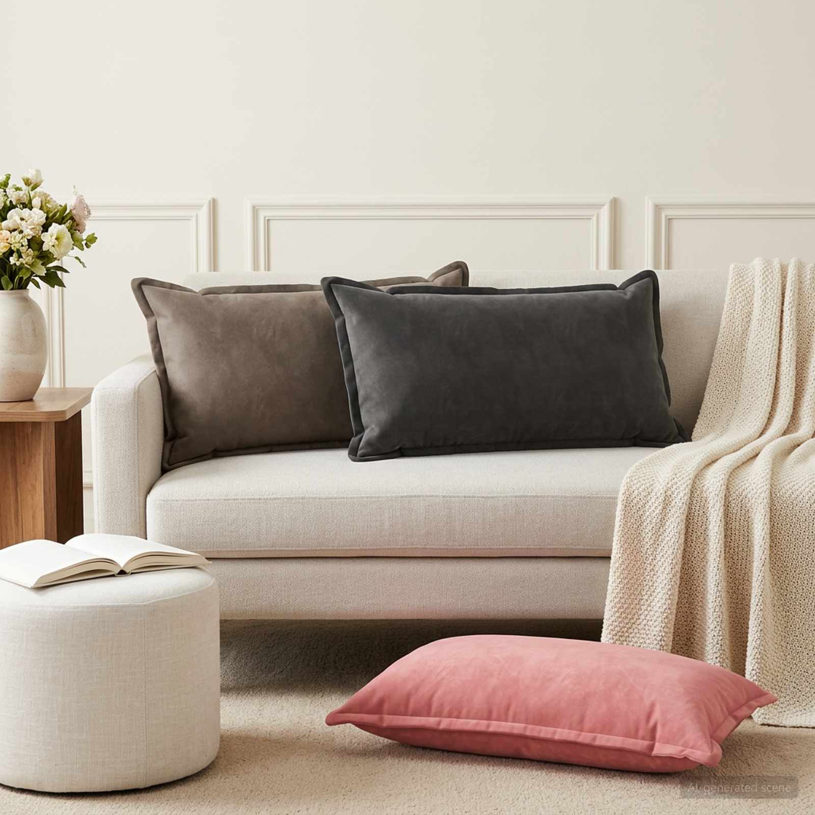 918089_1.jpg vidaXL Poťah na podložku 6 pcs HOUTEN Ružová 40 x 80 cm Zamat – Obrázok 1