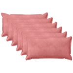 vidaXL Poťah na podložku 6 pcs HOUTEN Ružová 40 x 80 cm Zamat – Obrázok 2