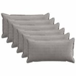 vidaXL Poťah na podložku 6 ks HOUTEN Svetlosivá 40 x 80 cm manšestr