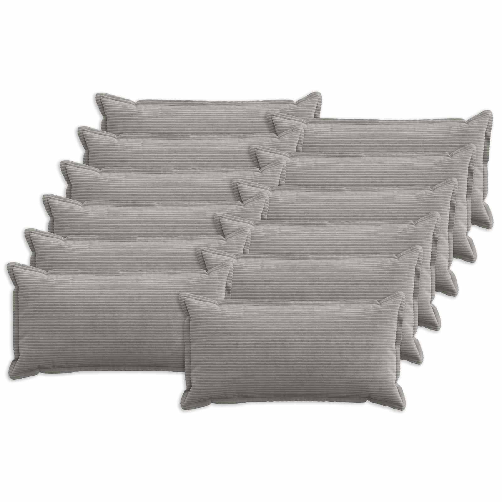 918168_1.jpg vidaXL Poťah na podložku 12 ks HOUTEN Svetlosivá 40 x 80 cm manšestr – Obrázok 1