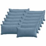vidaXL Poťah na podložku 12 ks HOUTEN Modrá 40 x 80 cm manšestr