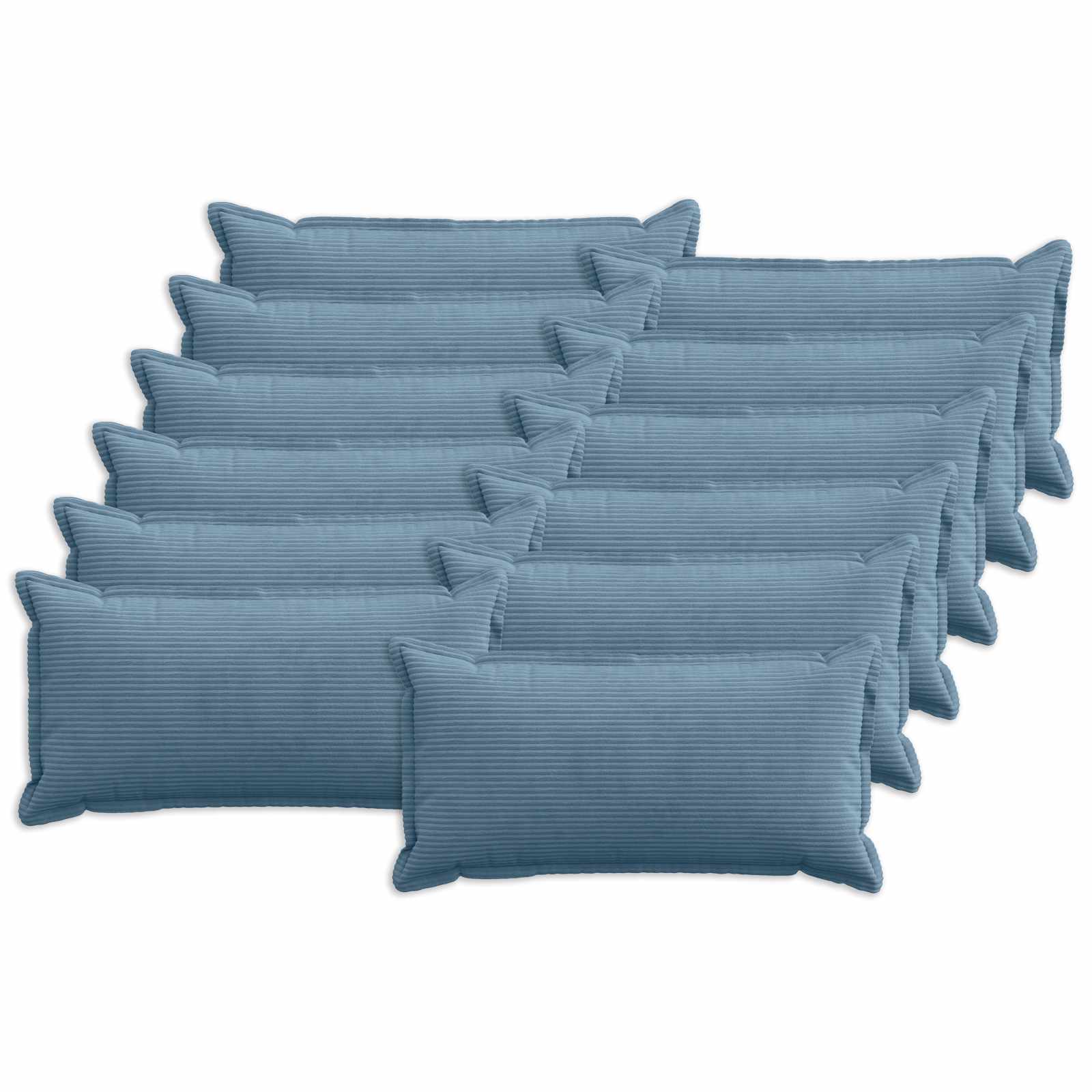 918183_1.jpg vidaXL Poťah na podložku 12 ks HOUTEN Modrá 40 x 80 cm manšestr – Obrázok 1