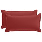 vidaXL Poťah na podložku 2 ks HOUTEN Víno červené 40 x 80 cm Polyester – Obrázok 2