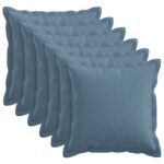 vidaXL Poťah na podložku 6 pcs HOUTEN Modrá džínovina 45 x 45 cm