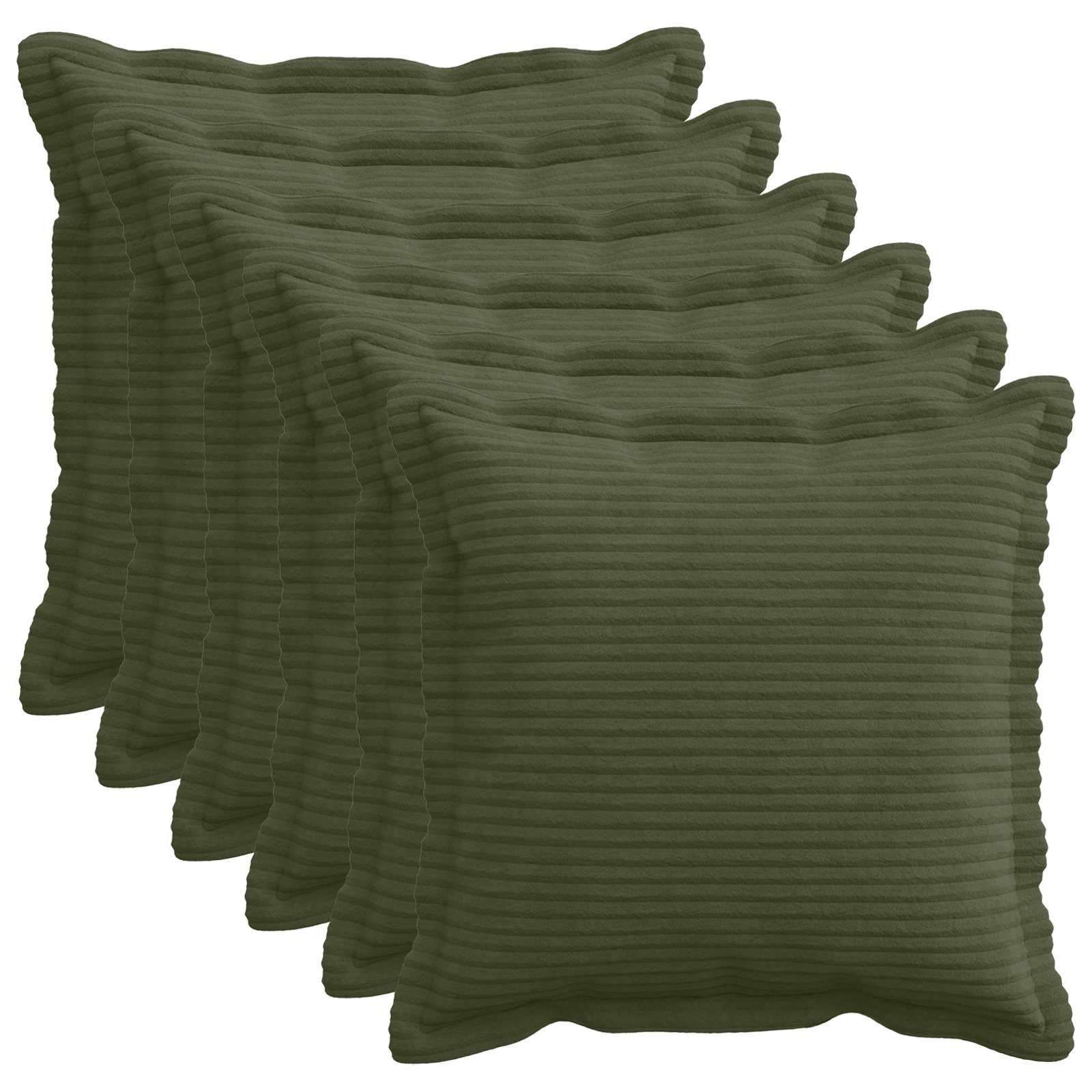 918656_1.jpg vidaXL Poťah na podložku 6 ks HOUTEN Zelená 45 x 45 cm manšestr – Obrázok 1