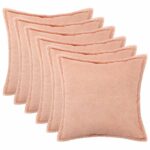 vidaXL Poťah na podložku 6 pcs HOUTEN Ružová 45 x 45 cm Bouclé