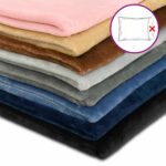 vidaXL Poťah na podložku 12 pcs HOUTEN Čierna 45 x 45 cm Flanel – Obrázok 6