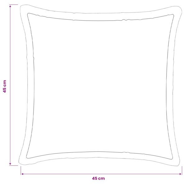 vidaXL Poťah na podložku 12 pcs HOUTEN Čierna 45 x 45 cm Flanel – Obrázok 8