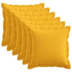 vidaXL Poťah na podložku 6 pcs HOUTEN Svetložltá 50 x 50 cm
