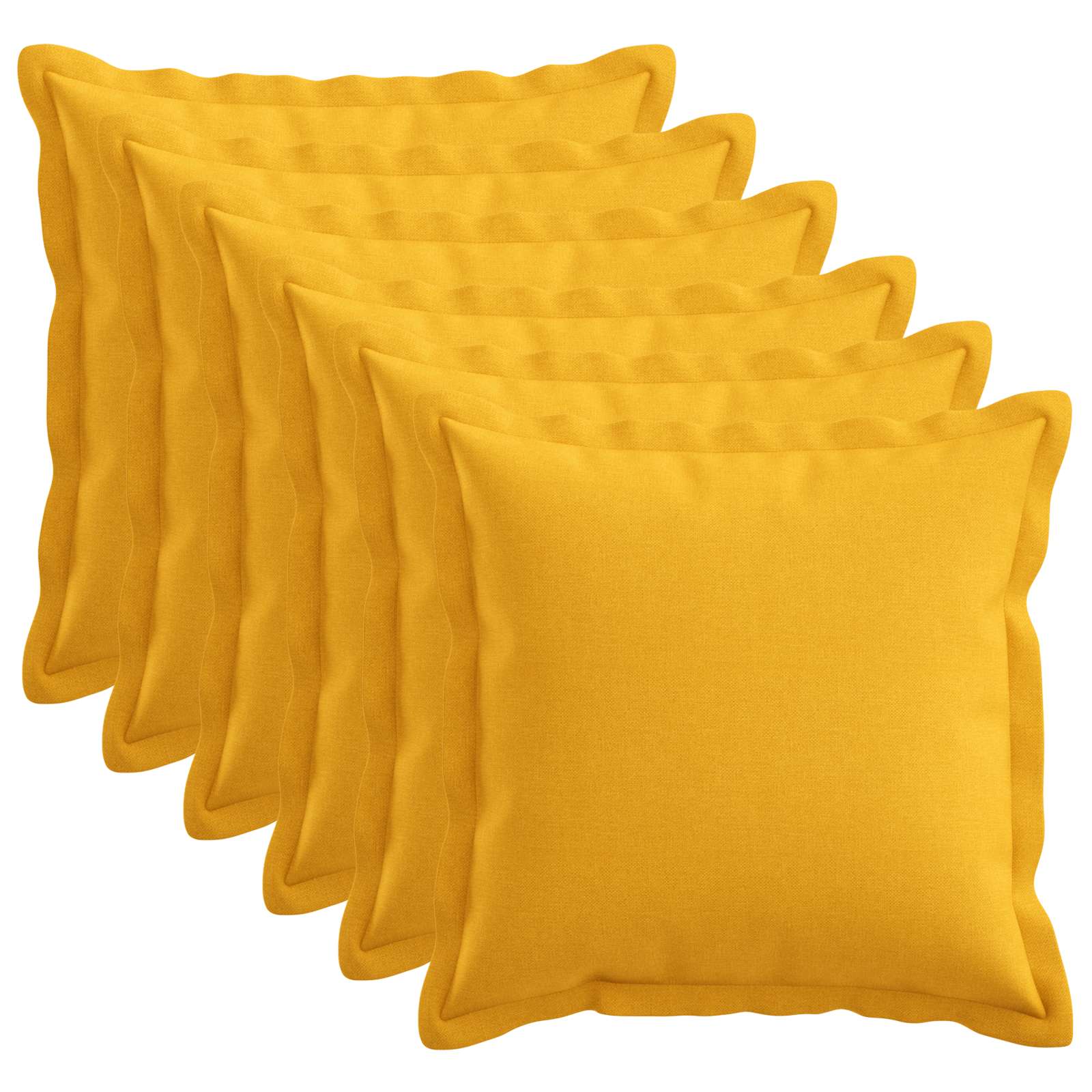 918977_1.jpg vidaXL Poťah na podložku 6 pcs HOUTEN Svetložltá 50 x 50 cm – Obrázok 1