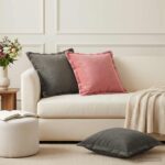 vidaXL Poťah na podložku 6 pcs HOUTEN Ružová 50 x 50 cm Zamat