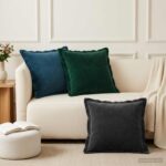 vidaXL Poťah na podložku 2 pcs HOUTEN Čierna 50 x 50 cm Zamat