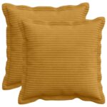 vidaXL Poťah na podložku 2 ks HOUTEN Žltá 50 x 50 cm manšestr