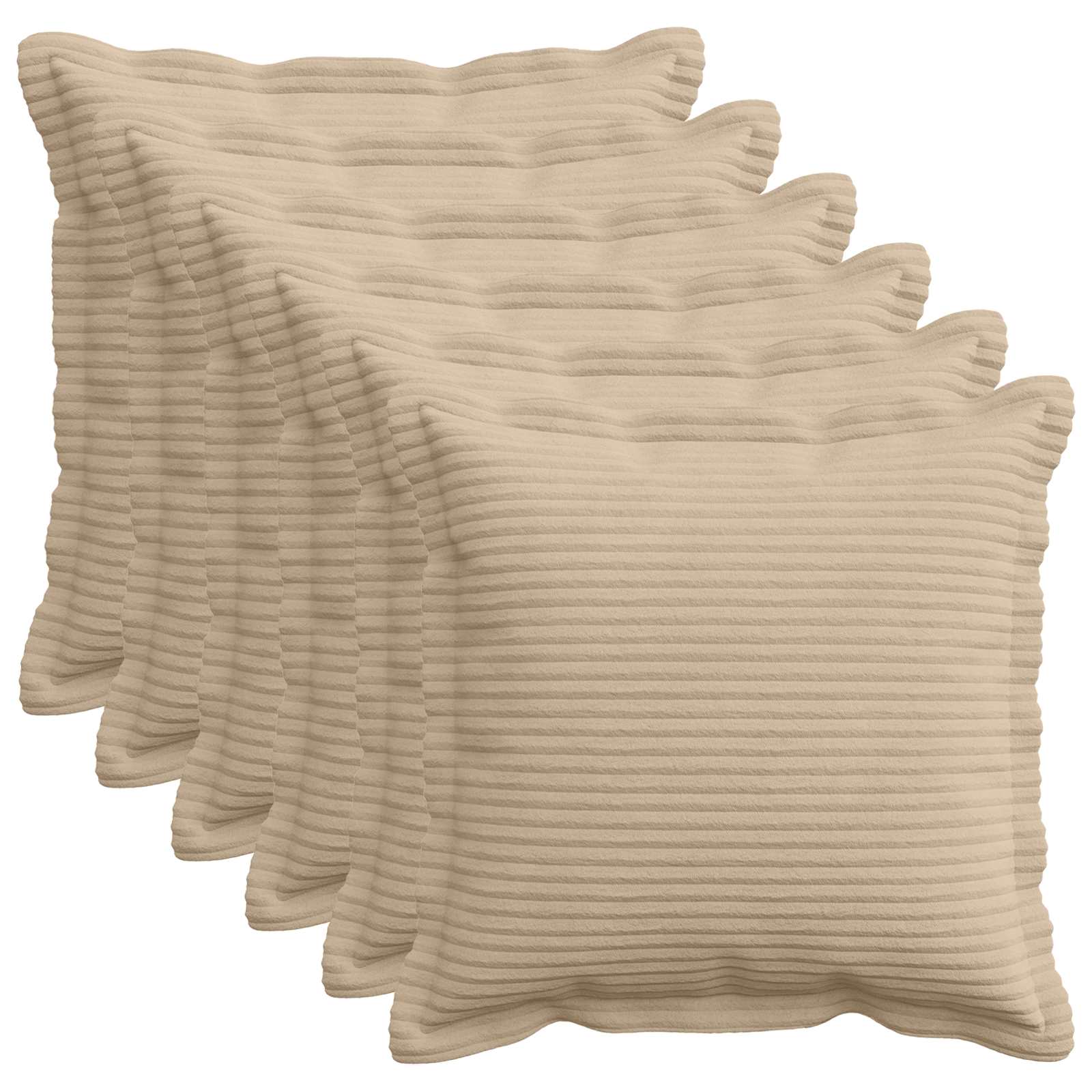 919118_1.jpg vidaXL Poťah na podložku 6 ks HOUTEN Sivohnedá 50 x 50 cm manšestr – Obrázok 1