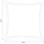 vidaXL Poťah na podložku 12 pcs HOUTEN Čierna 50 x 50 cm Flanel – Obrázok 8