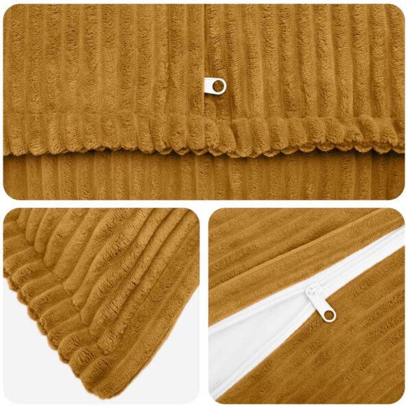 vidaXL Poťah na podložku 6 ks HOUTEN Žltá 50 x 70 cm manšestr – Obrázok 4
