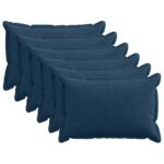 vidaXL Poťah na podložku 6 ks HOUTEN Námornícka modrá 50 x 70 cm