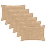 vidaXL Poťah na podložku 6 ks HOUTEN Krémová 50 x 75 cm Umelá králičia – Obrázok 2