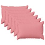 vidaXL Poťah na podložku 6 pcs HOUTEN Ružová 50 x 80 cm Falošný ľan