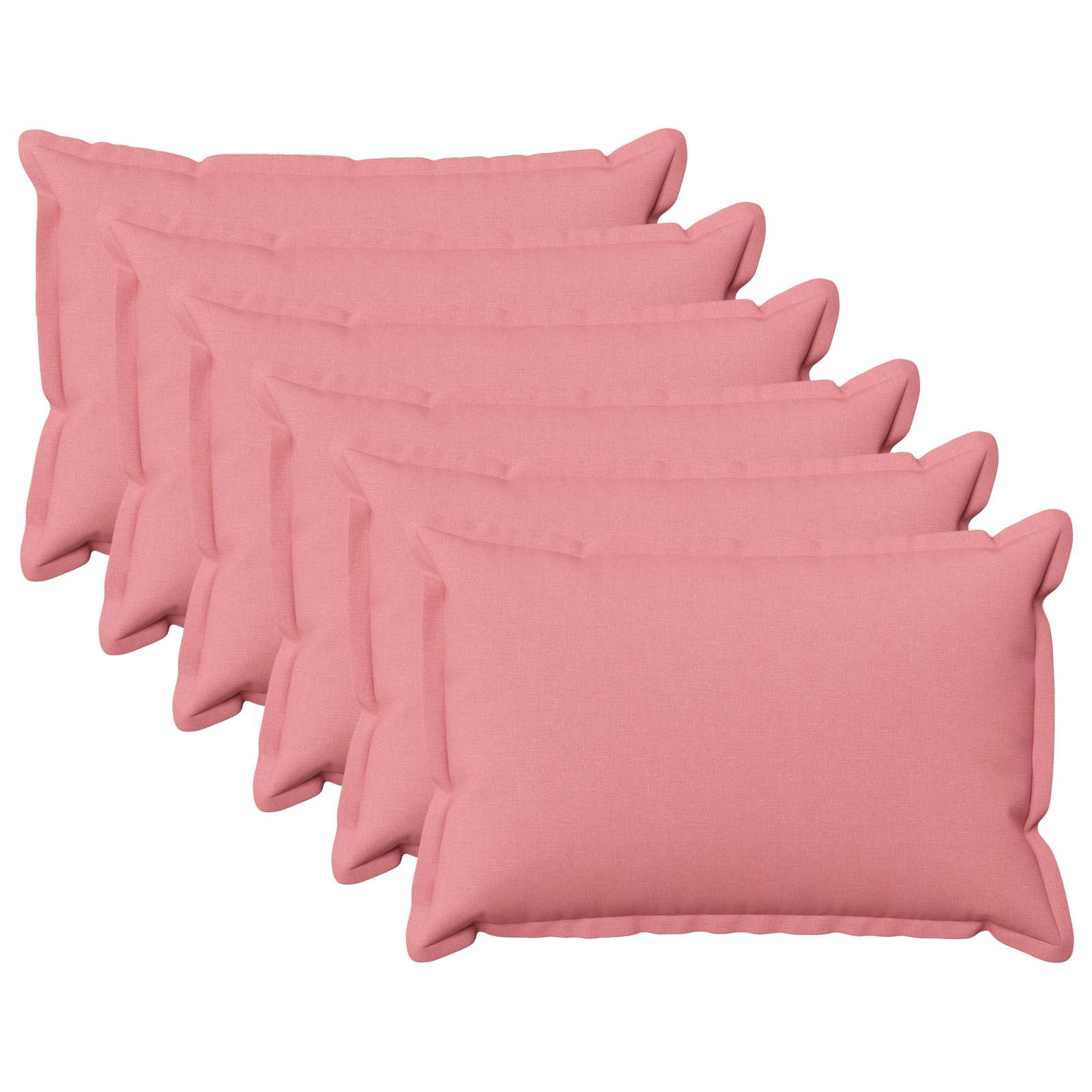 920044_1.jpg vidaXL Poťah na podložku 6 pcs HOUTEN Ružová 50 x 80 cm Falošný ľan – Obrázok 1