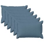 vidaXL Poťah na podložku 6 pcs HOUTEN Modrá džínovina 50 x 80 cm