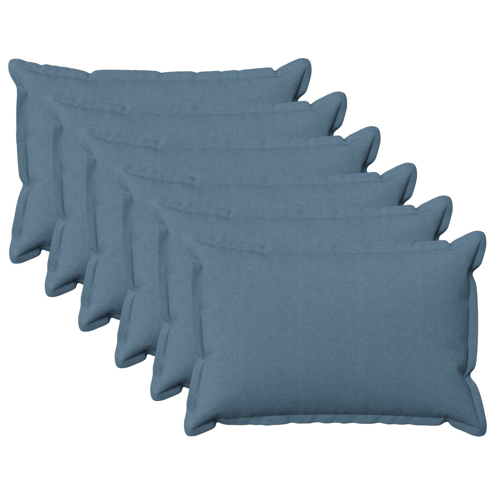 920046_1.jpg vidaXL Poťah na podložku 6 pcs HOUTEN Modrá džínovina 50 x 80 cm – Obrázok 1