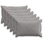 vidaXL Poťah na podložku 6 ks HOUTEN Svetlosivá 50 x 80 cm manšestr