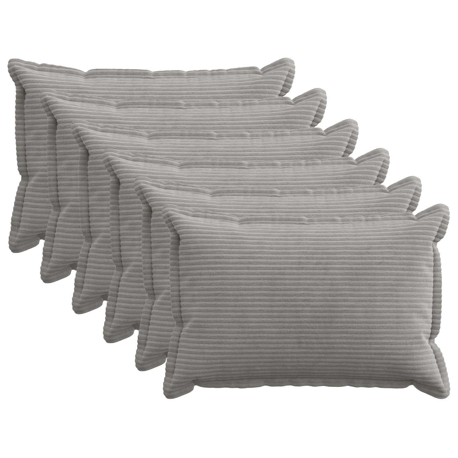 920110_1.jpg vidaXL Poťah na podložku 6 ks HOUTEN Svetlosivá 50 x 80 cm manšestr – Obrázok 1