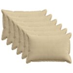 vidaXL Poťah na podložku 6 ks HOUTEN Svetlozelená šedá 50 x 80 cm