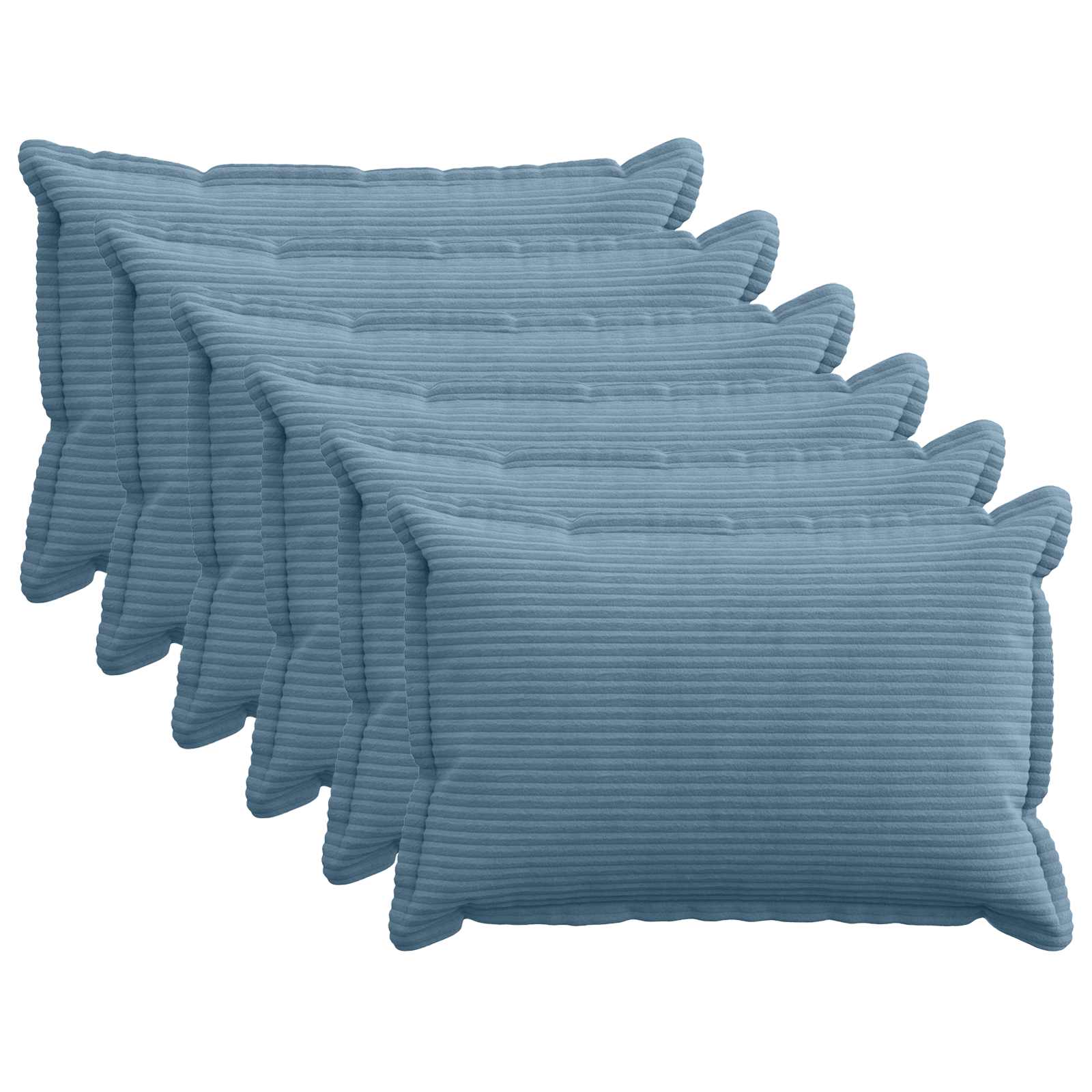 920120_1.jpg vidaXL Poťah na podložku 6 ks HOUTEN Modrá 50 x 80 cm manšestr – Obrázok 1