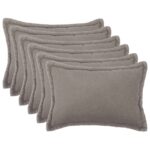 vidaXL Poťah na podložku 6 pcs HOUTEN Svetlosivá 50 x 80 cm Bouclé