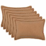 vidaXL Poťah na podložku 6 pcs HOUTEN Béžová 50 x 80 cm Bouclé