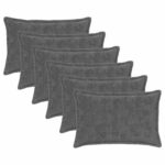 vidaXL Poťah na podložku 6 ks HOUTEN Tmavosivá 50 x 80 cm – Obrázok 2