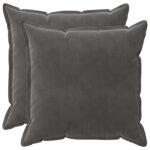vidaXL Poťah na podložku 2 pcs HOUTEN Tmavosivá 55 x 55 cm Zamat – Obrázok 2
