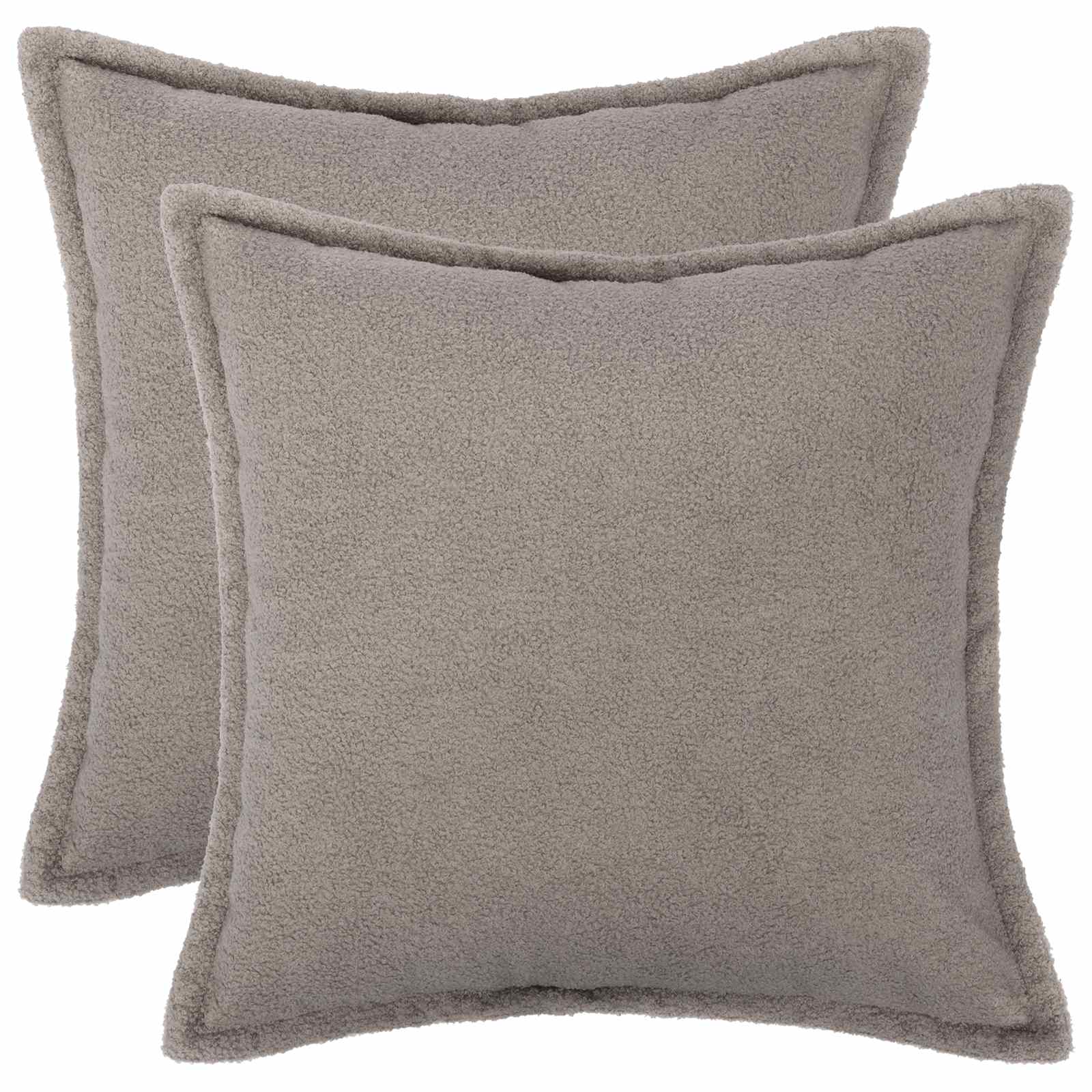 920439_1.jpg vidaXL Poťah na podložku 2 pcs HOUTEN Svetlosivá 55 x 55 cm Bouclé – Obrázok 1