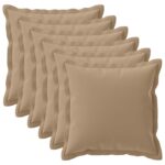 vidaXL Poťah na podložku 6 ks HOUTEN Sivohnedá 55 x 55 cm Polyester – Obrázok 2