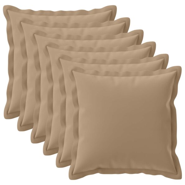 vidaXL Poťah na podložku 6 ks HOUTEN Sivohnedá 55 x 55 cm Polyester – Obrázok 2