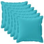 vidaXL Poťah na podložku 6 ks HOUTEN Tyrkysová 55 x 55 cm Polyester – Obrázok 2