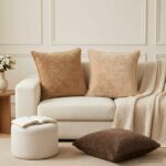 vidaXL Poťah na podložku 6 ks HOUTEN Krémová 55 x 55 cm Umelá králičia