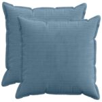 vidaXL Poťah na podložku 2 ks HOUTEN Modrá 60 x 60 cm manšestr