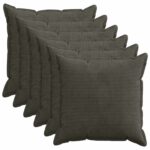 vidaXL Poťah na podložku 6 ks HOUTEN Antracitová 60 x 60 cm manšestr