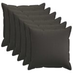 vidaXL Poťah na podložku 6 pcs HOUTEN Tmavosivá 65 x 65 cm Falošný ľan
