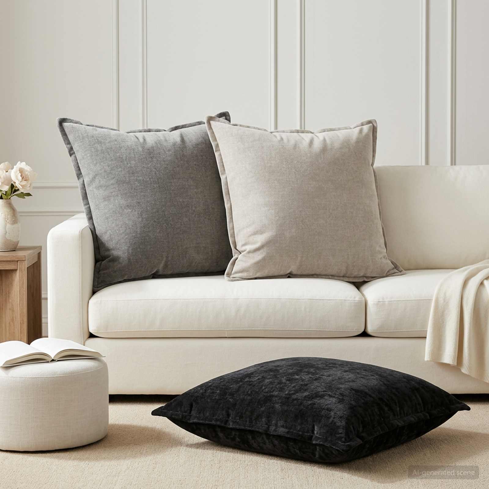 921067_1.jpg vidaXL Poťah na podložku 2 ks HOUTEN Svetlosivá 65 x 65 cm – Obrázok 1
