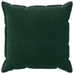 vidaXL Poťah na podložku 2 pcs HOUTEN Tmavozelená 70 x 70 cm Zamat – Obrázok 3