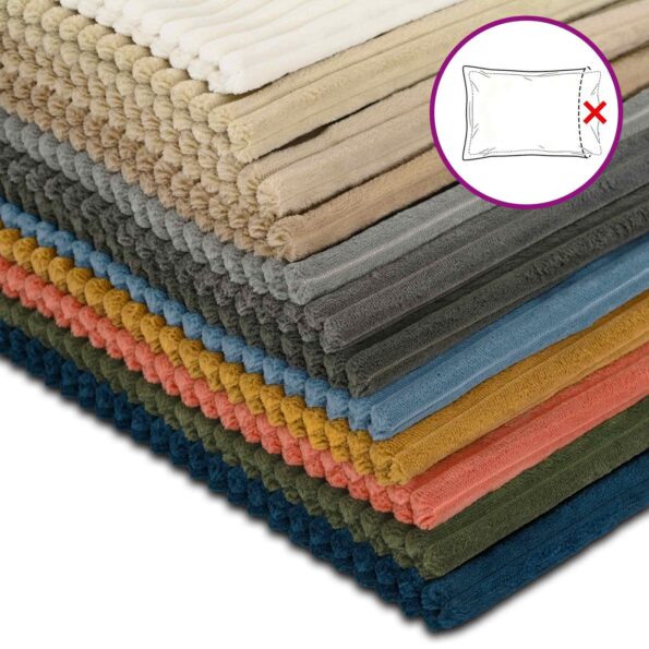 vidaXL Poťah na podložku 2 ks HOUTEN Antracitová 70 x 70 cm manšestr – Obrázok 6