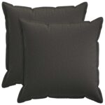 vidaXL Poťah na podložku 2 pcs HOUTEN Tmavosivá 80 x 80 cm Falošný ľan