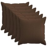 vidaXL Poťah na podložku 6 pcs HOUTEN Hnedá 80 x 80 cm Falošný ľan