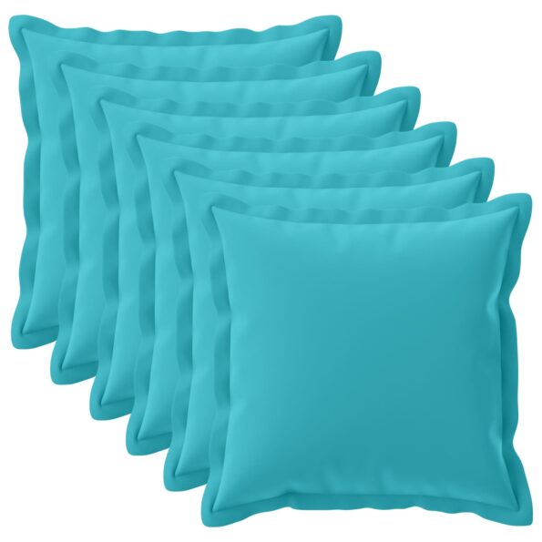 vidaXL Poťah na podložku 6 ks HOUTEN Tyrkysová 80 x 80 cm Polyester – Obrázok 2